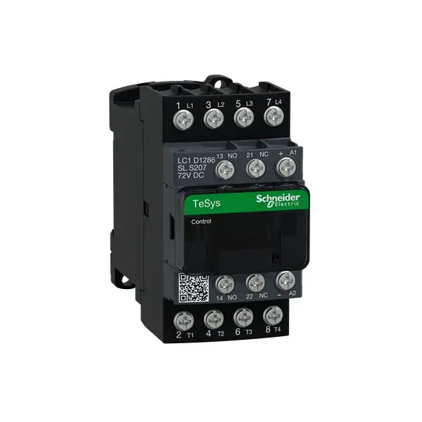 Contactor Schneider Electric TeSys Deca LC1D, 2 NA+2 NC, 72 V dc | LC1D1286SLS207
