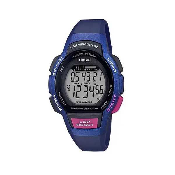 Reloj Casio Digital Silicona Tierno Azul Con Cronómetro