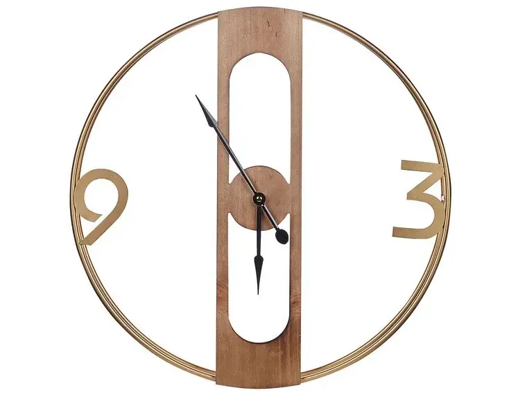Reloj de pared madera clara con Seguro de 2 ños