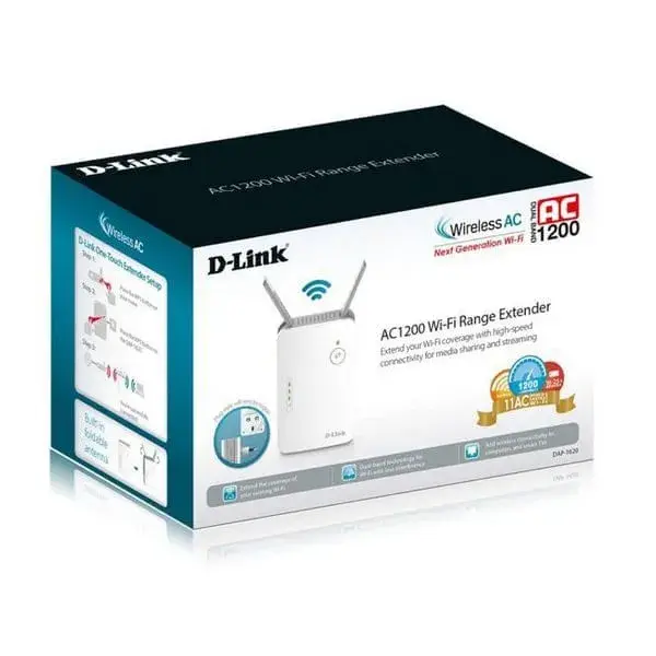 Repetidor Wifi D-Link DAP-1620 AC1200 10 / 100 / 1000 Mbps con Wi-Fi 6E