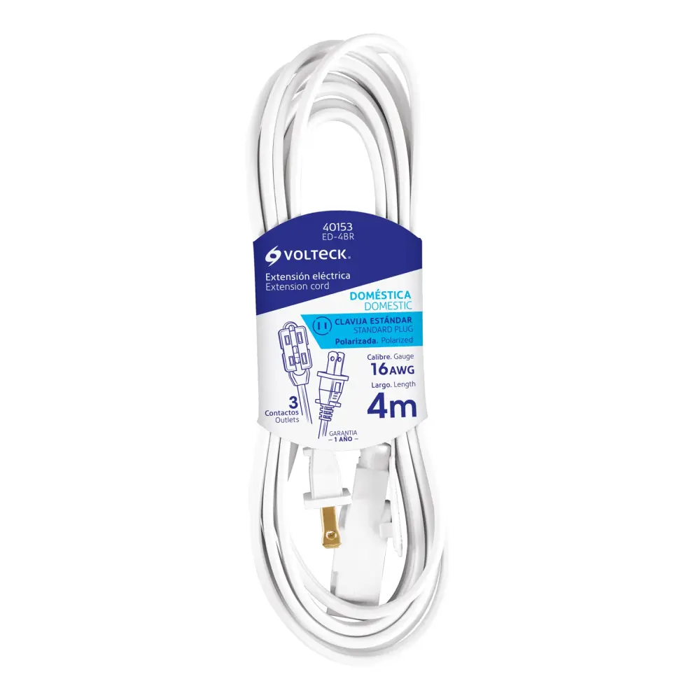 Almacenamiento Expandible EXTENSISN ELICTRICA DOMISTICA 4 M BLANCA CON CLAVIJA RECTA