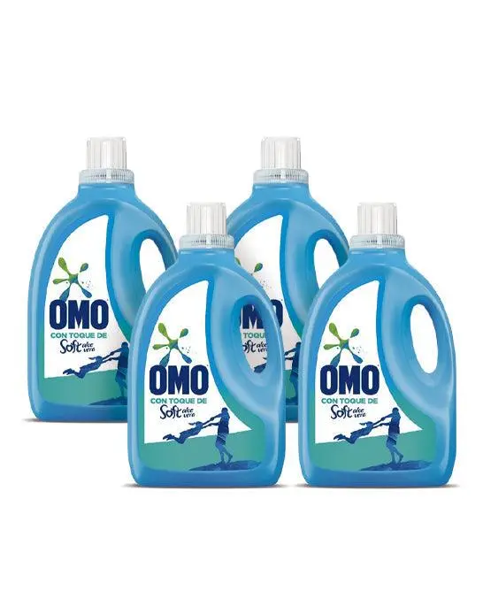 Omo Detergente liquido Matic Botella con Tierno 4 x 3 L con Garantí Oficial