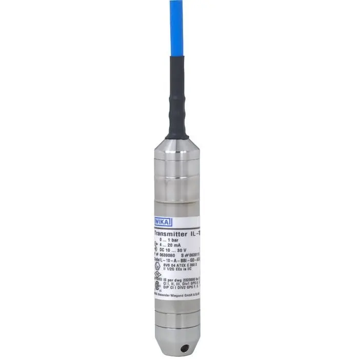 Sonda de nivel WIKA serie IL-10 de Acero inoxidable, montaje éreo, salida 4 - 20 mA | 47450777