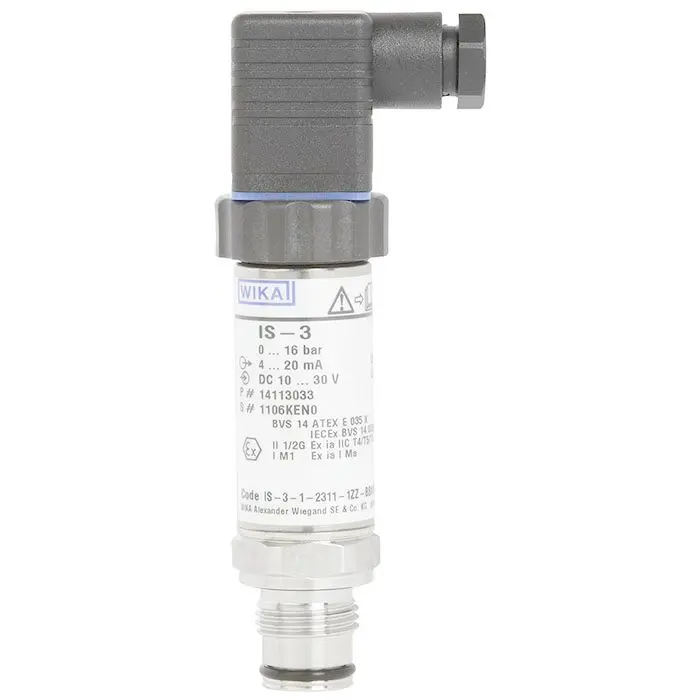 Sensor de presión Absoluto, Manométrica, De vacío WIKA, 0bar → 4bar, para Gas, aceite | 45865511