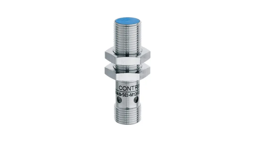 Sensor inductivo Contrinex, M12, alcance 6 mm, 10 → 30 V dc, IP67 | DW-AS-503-M12