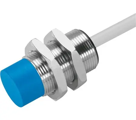 Sensor de proximidad, M18 x 1, alcance 6,48 mm, 10 → 30 V, IP65, IP67 | SIEN-M18NB-PS-K-L-PA Festo