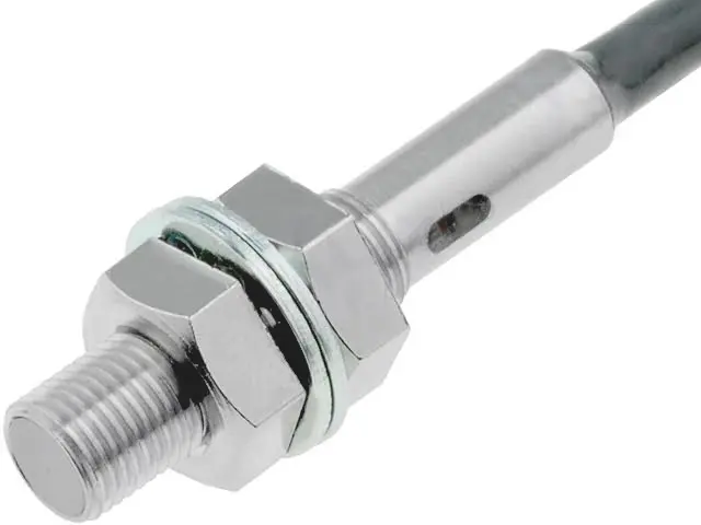 Sensor de proximidad Omron, M12, alcance 5 mm, 24 → 240 V ac, IP67, 25Hz | E2E-X5MY1-M1