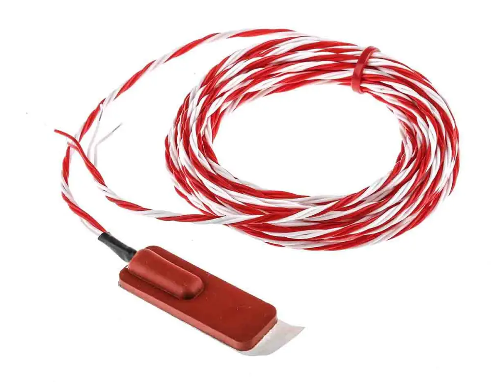 Sensor RTD PT100 de 4 hilos, sonda: Ø 13mm, long. 40mm, cable de 5m, temp. -50°C → +150°C