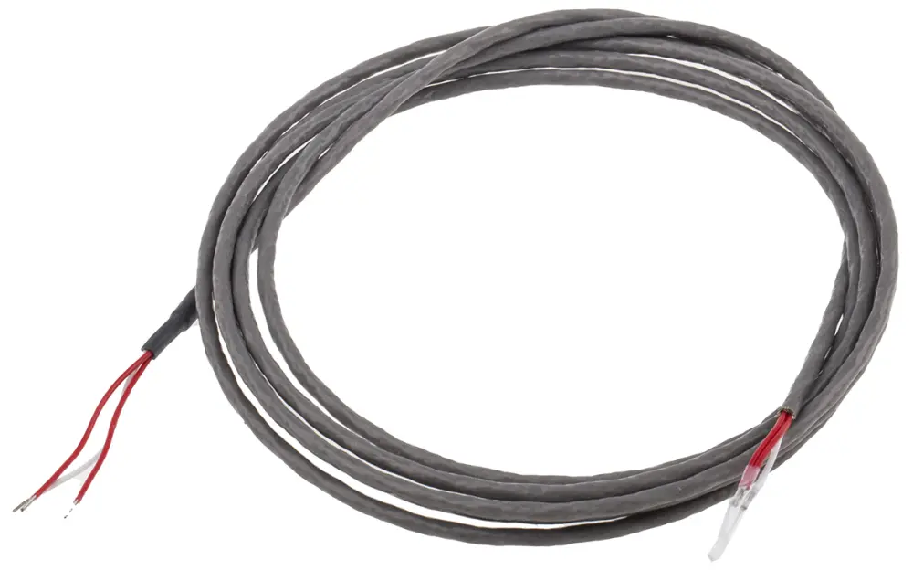 Sensor RTD PT100 de 3 hilos, sonda: Ø 2mm, long. 10mm, cable de 2m, temp. 0°C → +250°C