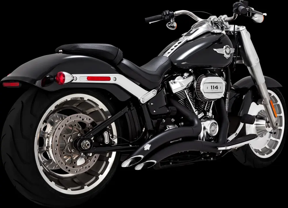 Sistema De Escape Big Radius Negro Para Harley Davidson con 4 Cámaras Incluidas