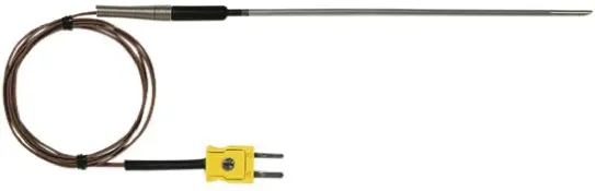 Sonda de temperatura de Aire, General, Inserción, Superficie tipo J Fluke 80PJ-9, calibrado SYS, hasta +260 °C ±1,1 °C...