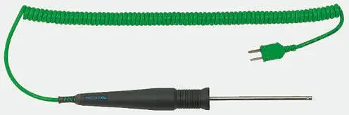 Sonda de temperatura de aire tipo K , hasta +750 °C ±0.25 %, Ø 4mm x 110mm, cable de 2m
