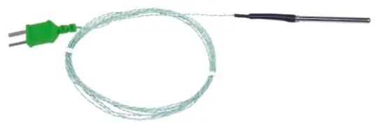 Sonda de temperatura de Inmersión tipo K , calibrado SYS, hasta +250 °C ±1,5 °C, Ø 4mm x 50mm, cable de 2m