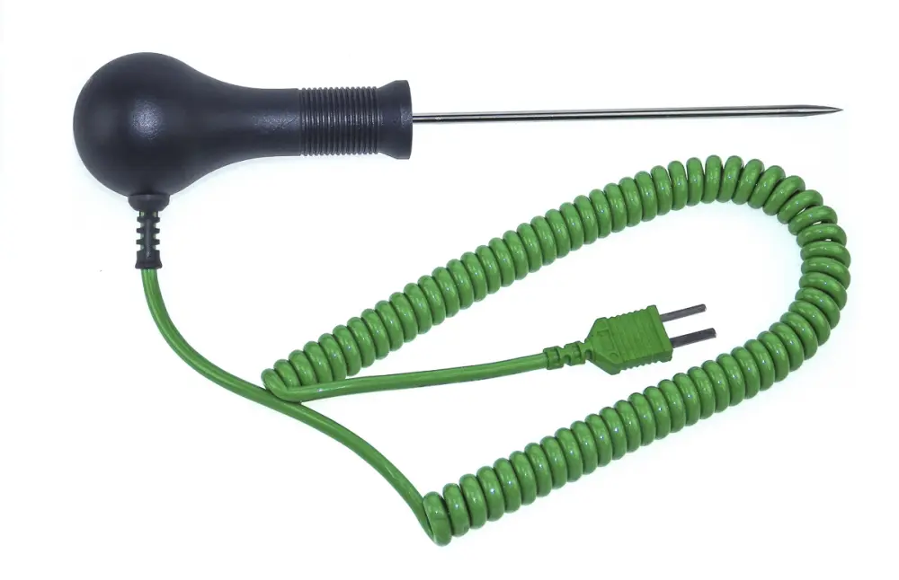 Sonda de temperatura de Superficie tipo K , hasta +250 °C ±0.5 %, Ø 3.3mm x 115mm, cable de 2m