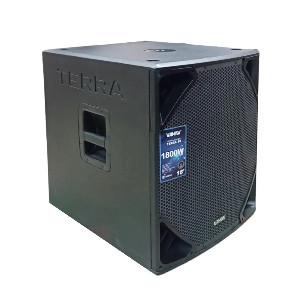 Altavoz de Torre Subwoofer 18" Amplificado, 900w RMS, MDF VAMAV TERRA-18
