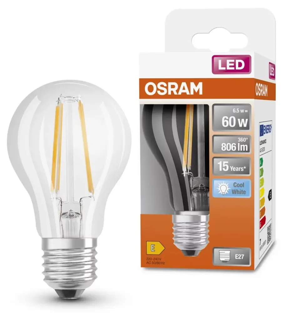 112308 LAMPARA CONVENCIONAL FIL LED E27 7W 4000K RETROFIT OSRAM