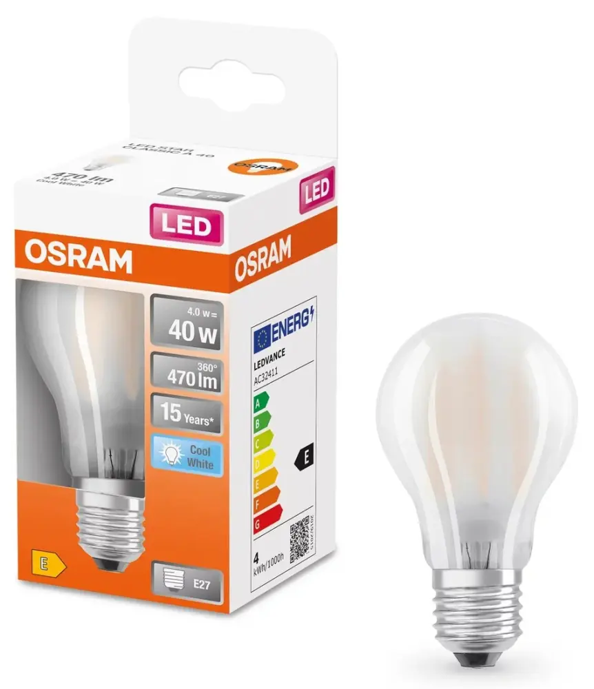 303409 LAMPARA CONVENCIONAL FIL LED MATE E27 4W 4000K RETROFIT OSRAM