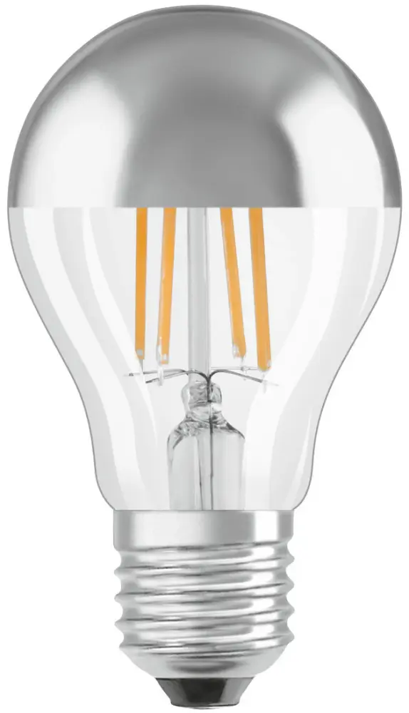 435322 LAMPARA CONVENCIONAL PLATA FIL LED E27 4W 2700K RETROFIT MIRROR OSRAM