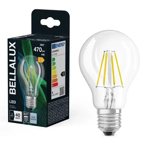 592216 LAMPARA BÁSICO FIL LED E27 4W 4000K BELLALUX