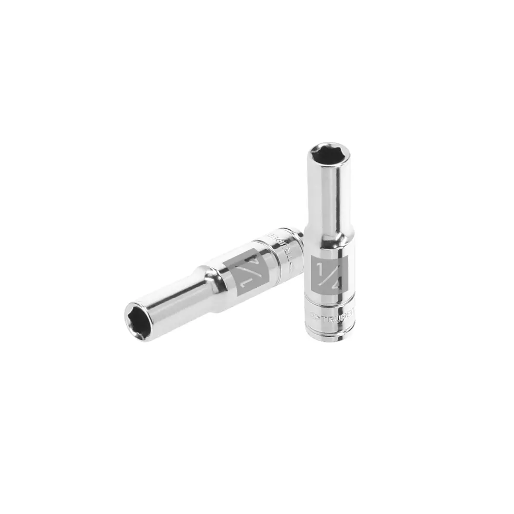 Dado de 6 puntas, extenso, cuadro 1/4" de 1/4"