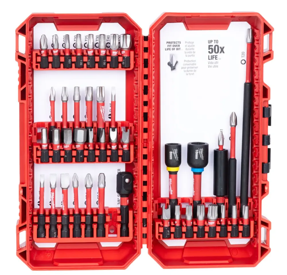 Kit de Puntas MilwaukeeTool 48-32-4033 con Kit de Herramientas de Limpieza