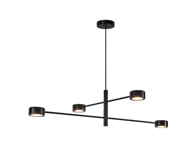 Lámpara de techo LED Clyde (4x4W) Acero Nórdico Negro