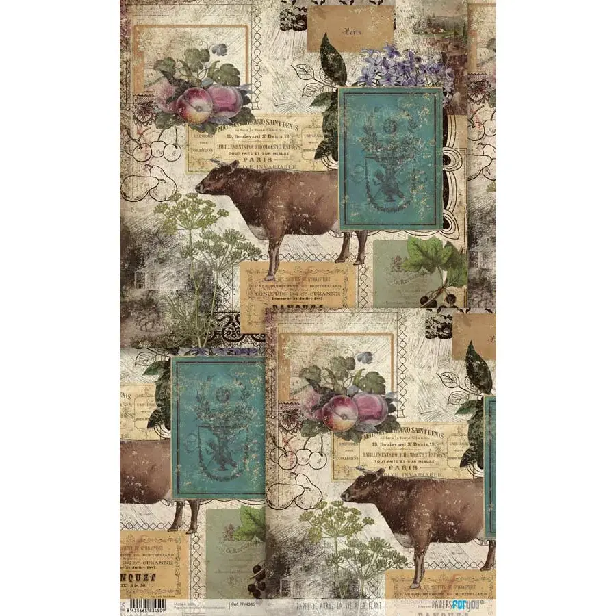 Papel arroz Papers you 54x33cm PFY4345 La vie la ferme II