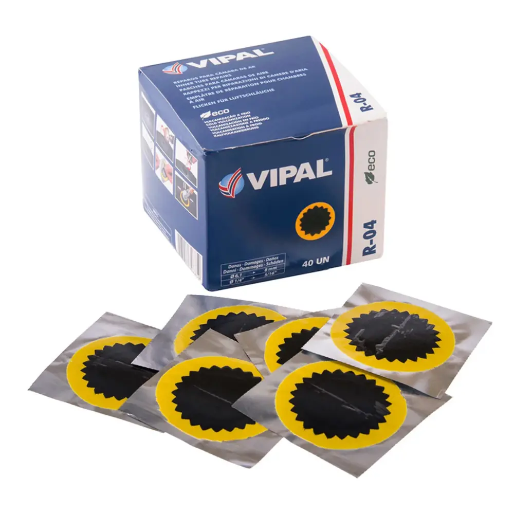 Parche Para Camara De Aire-40 (R-04) Vipal con Kit de Herramientas de Limpieza