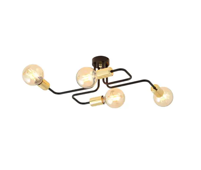 Plafón de techo Vender Oro (4 luces) Acero Retro - Nostálgico