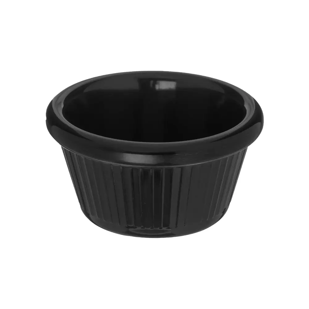 Ramekin Estriado 4 Oz (118ml) Melamina Negro