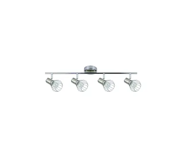 regleta 4 luces metálico color cromo serie mateo 69.5cm