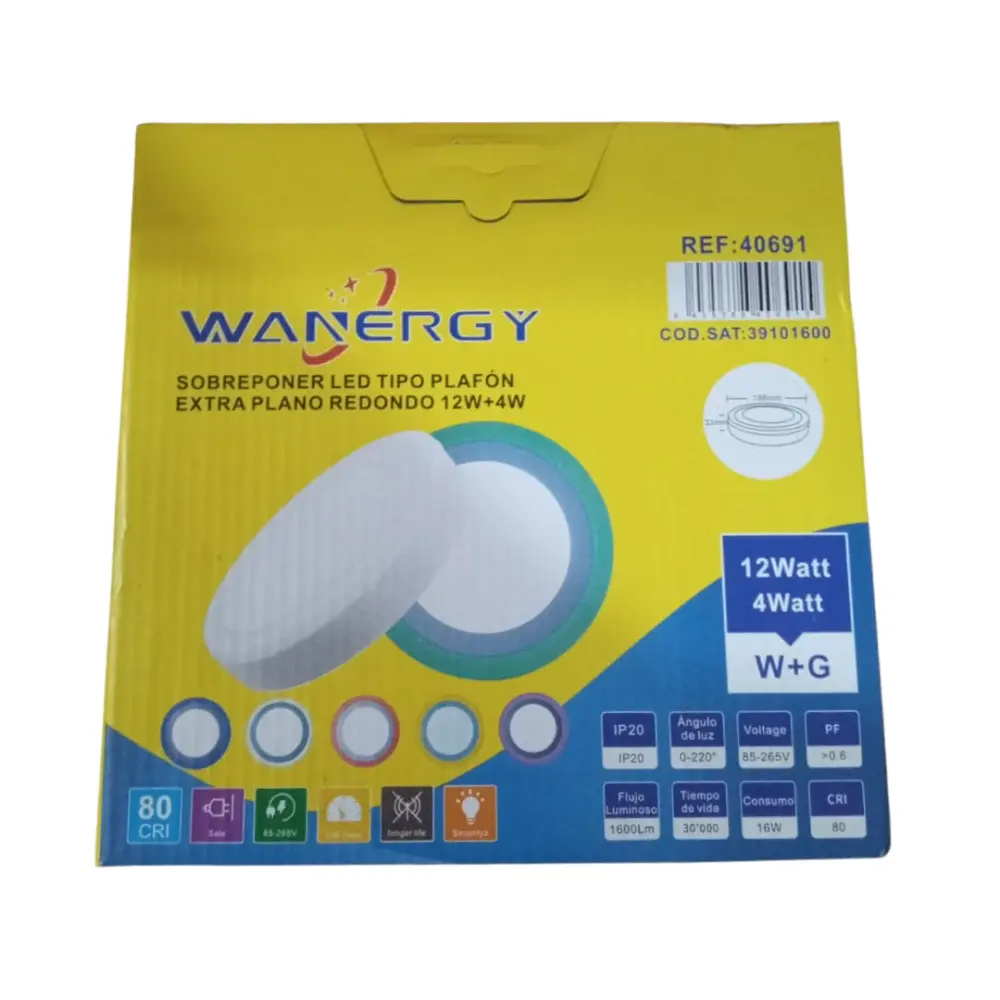 Tarjeta de Memoria de Alta Velocidad Luminario led 12 + 4 w blanco / orilla verde