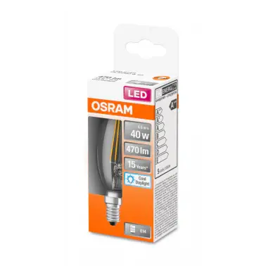 VELA LED FILAMENTO CLARA 4w E-14 865 OSRAM