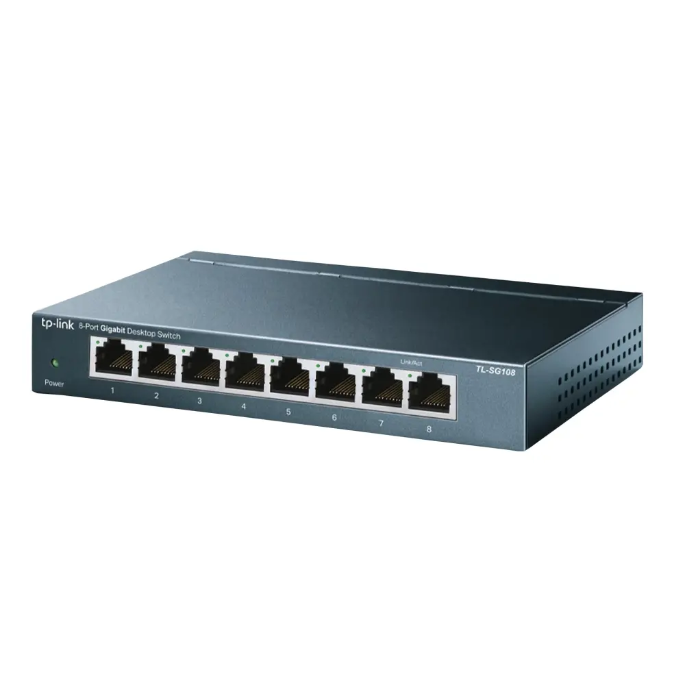 Extensor de Rango Switch TP-LINK TL-SG108, Negro, 8, 10/100/1000 Base-T(X) TL-SG108