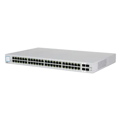 Switch Unifi Administrable de 48 puertos 10/100/1000, 2 SFP y 2 SFP+, Sin POE. | Alta Velocidad de Transferencia