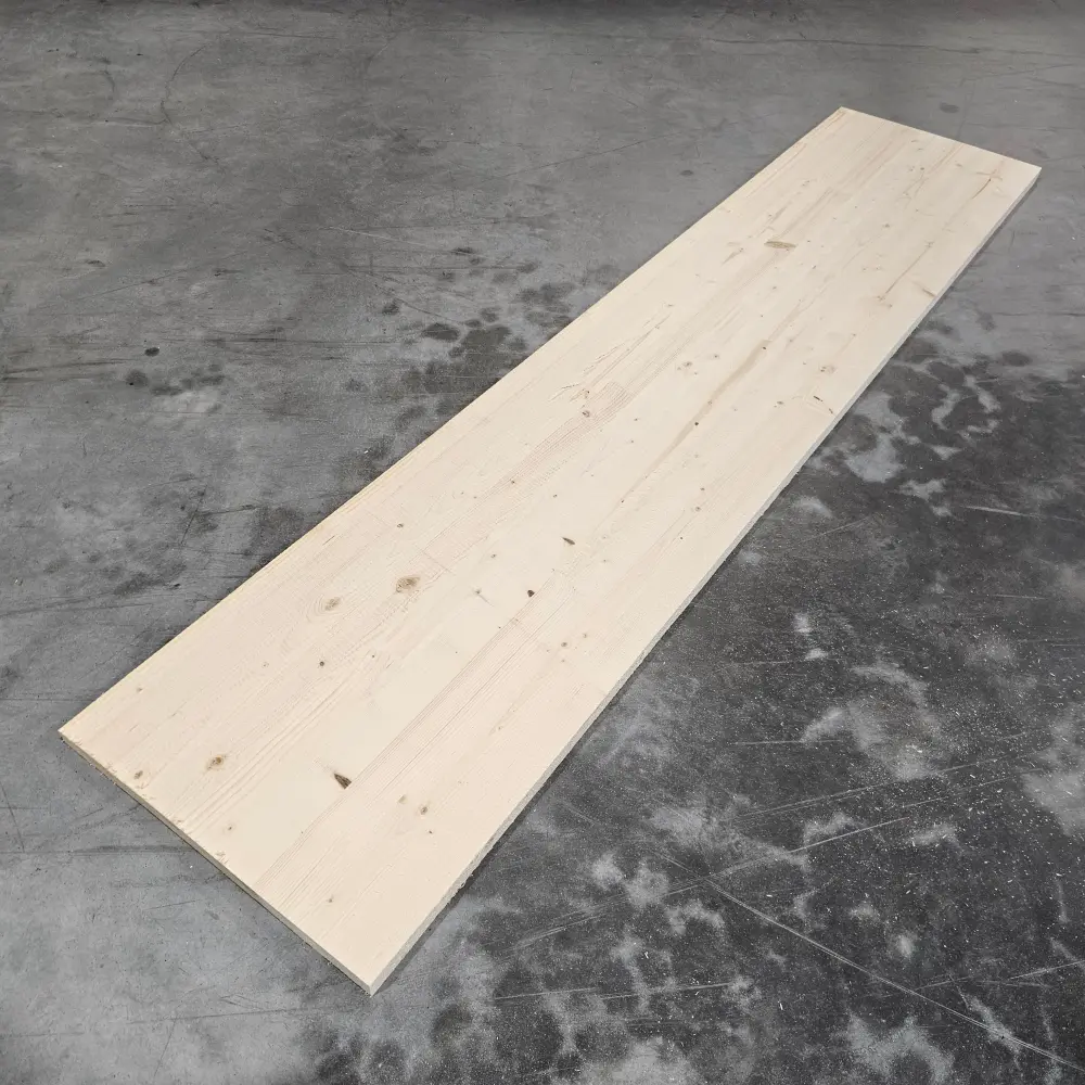 Tablette resineux lamellé collé - 2000 x 380 x 27 mm (brut de sciage)