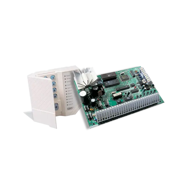 Alta Seguridad Alarma de 4 Zonas DSC / Tarjeta y Teclado PC1555.