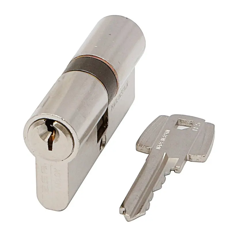 Cilindro de seguridad tesa te5 - niquelado - 70mm (35+35) - 5 pines activos para Instalación Profesional