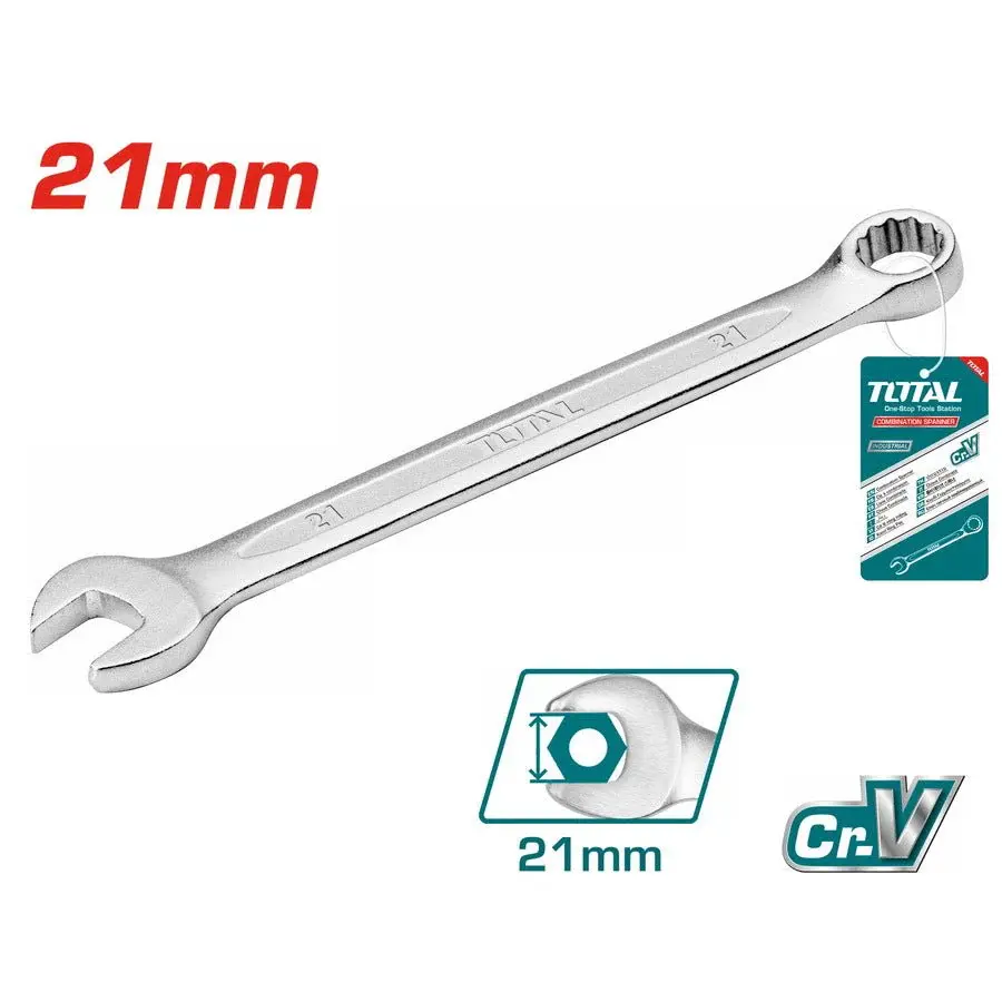 Clé Mixte 21 Mm Acier Cromo Vanadium Résistance TCSPA211