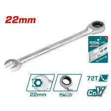 Clé Mixte À Cliquet 22 Mm TOTAL Polyvalente TCSPAR221