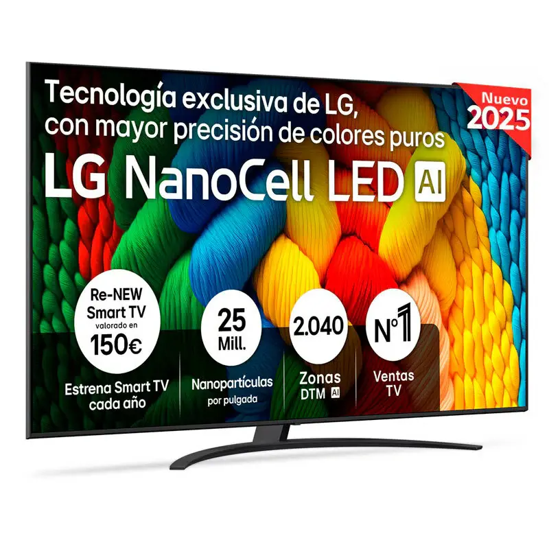 TV QLED con HDR10+ TV LG 86NANO81A6A LED 4K 86"