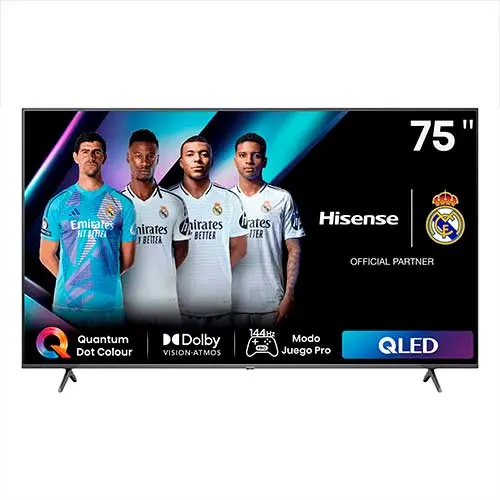 Televisor QLED 75" 4K Hisense 75E7NQ Avanzado TV Quantum Dot Colour Clase E