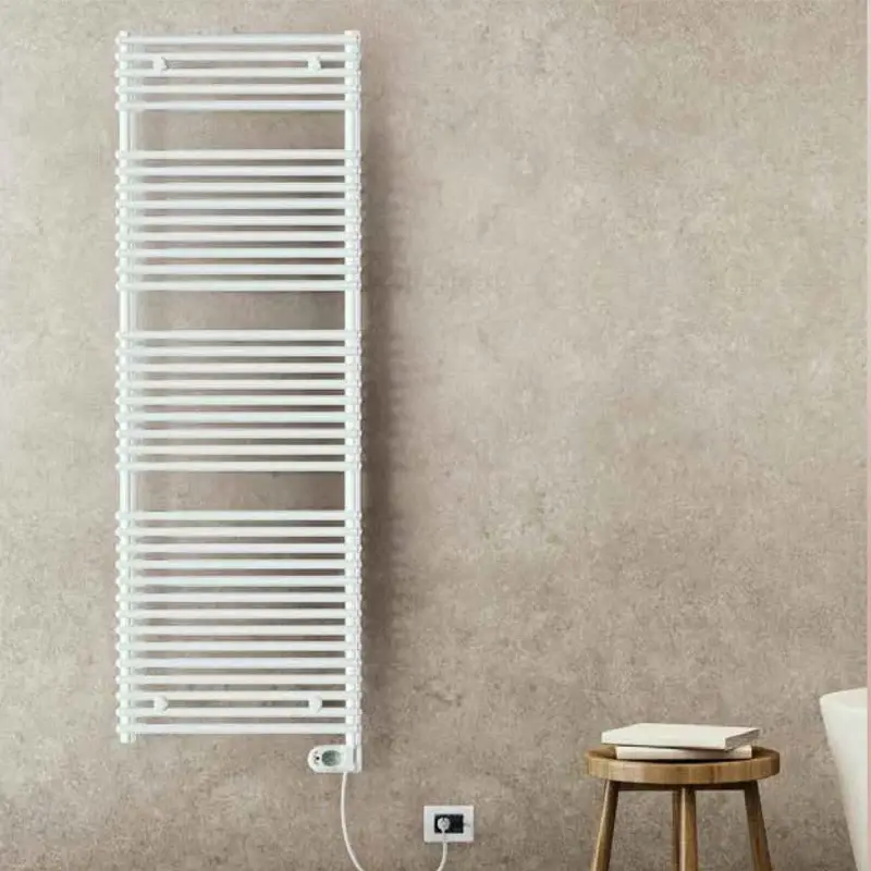 Termoarredo eléctrico blanco Lazzarini E-Catania 37 tubos resistencia 750 watt con Base Giratoria