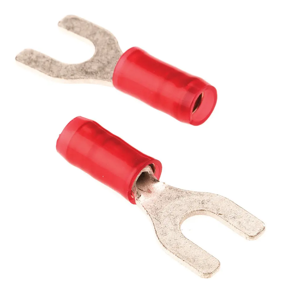 Terminal de horquilla TE Connectivity, Serie PIDG, Aislado, M4, Rojo, 0.26mm² 1.65mm², 22AWG 16AWG | 32050