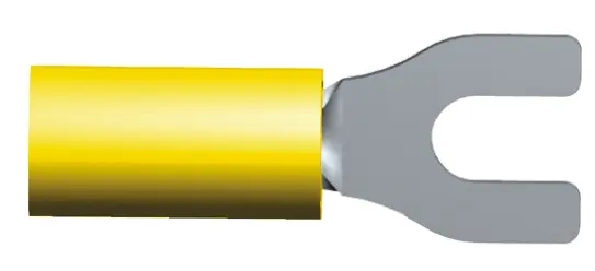 Terminal de horquilla TE Connectivity, Serie PIDG, Aislado, M4, Amarillo, 2.6mm² 6.6mm², 12AWG 10AWG | 32588