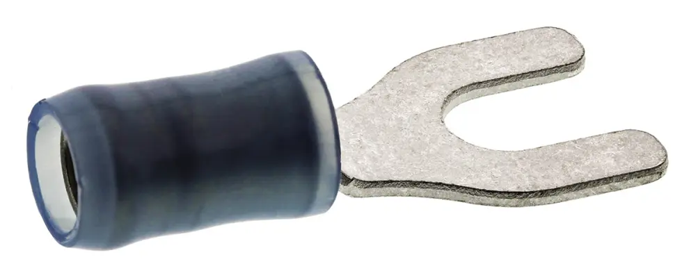 Terminal de horquilla TE Connectivity, Serie PIDG, Aislado, M4, Azul, 1.25mm² 2mm², 16AWG 14AWG | 32056