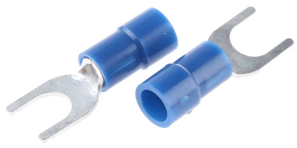 Terminal de horquilla, Aislado, 5.3mm, Azul, 1.5mm² 2.5mm², 16AWG 14AWG