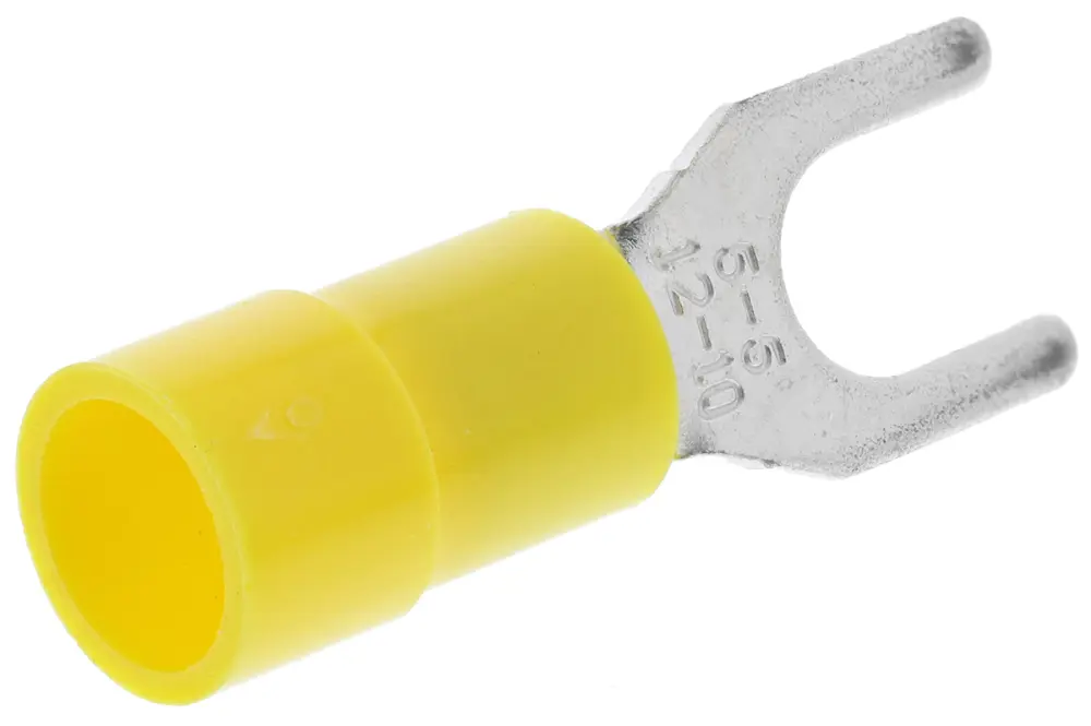 Terminal de horquilla, Aislado, M5, Amarillo, 4mm² 6mm², 12AWG 10AWG