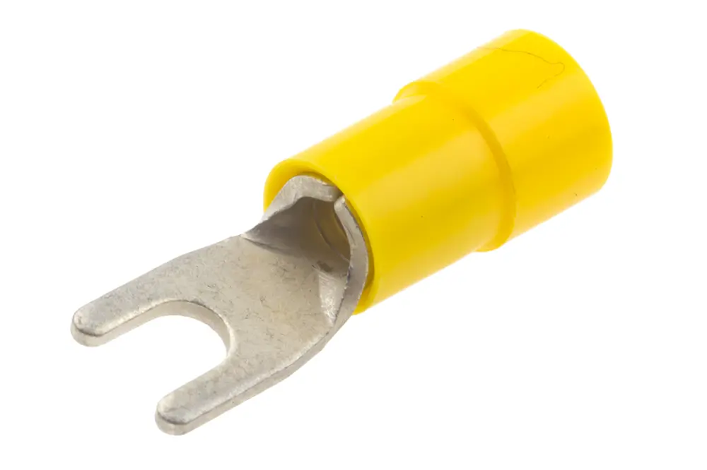 Terminal de horquilla, Aislado, M3.5, Amarillo, 4mm² 6mm², 12AWG 10AWG