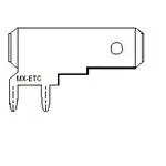 Terminal de lengüeta macho Molex, 6.35 x 0.81mm | 197134001